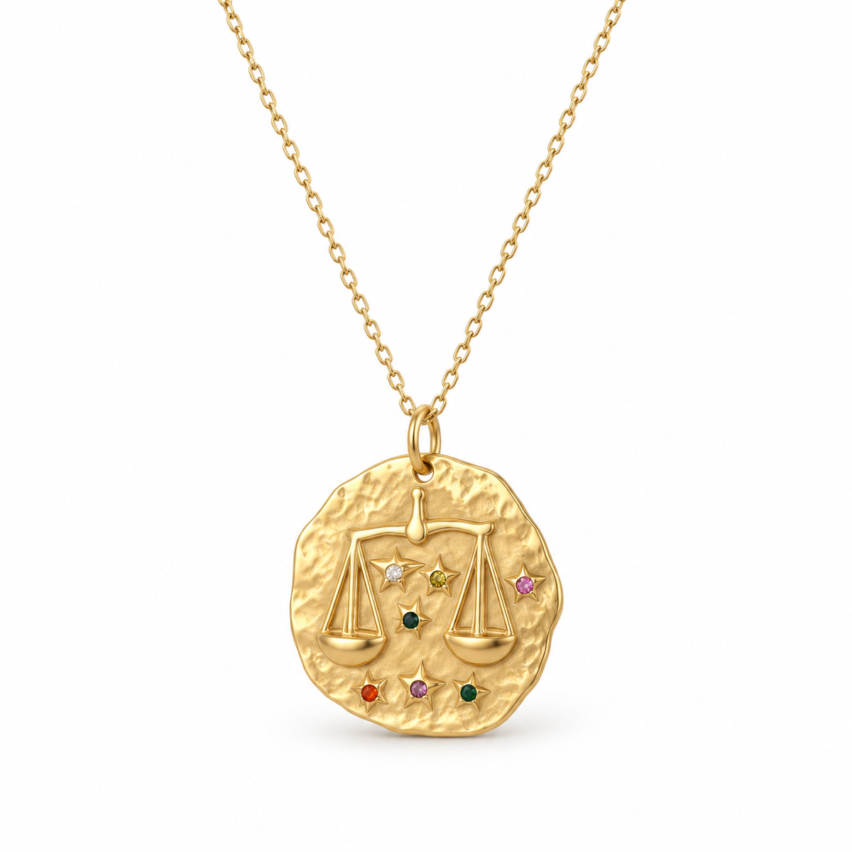 Celestia Zodiac Necklace - Gold / Libra