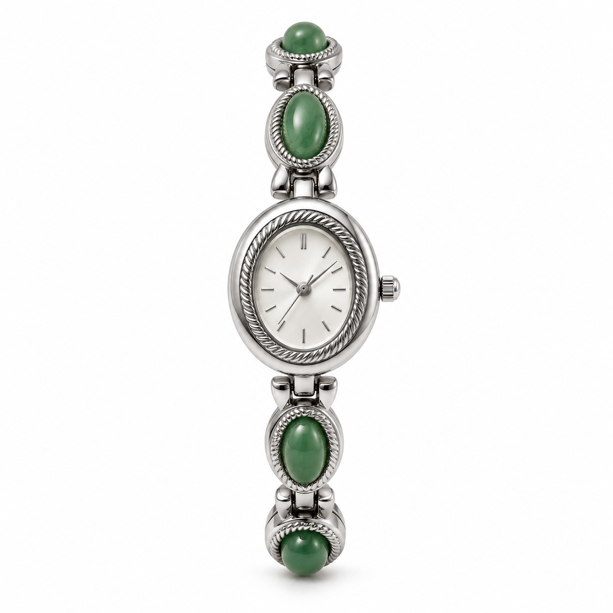 Amalfi Watch - Silver / Green / White