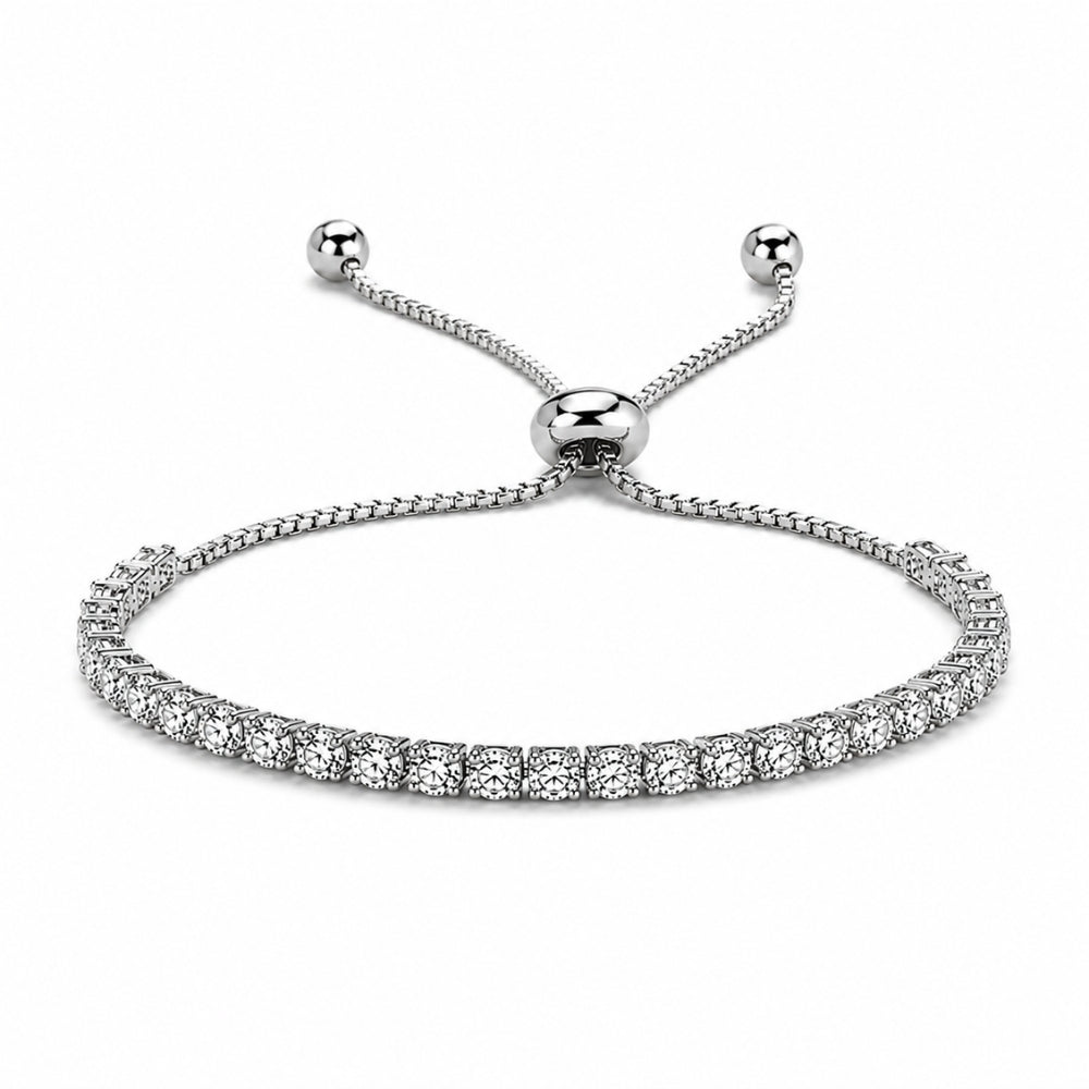 Tennis Bracelet Diamonds - Silver