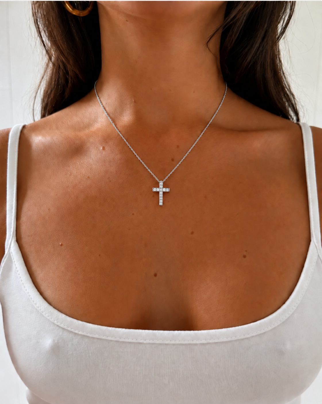 Cross Halskæde - Sølv