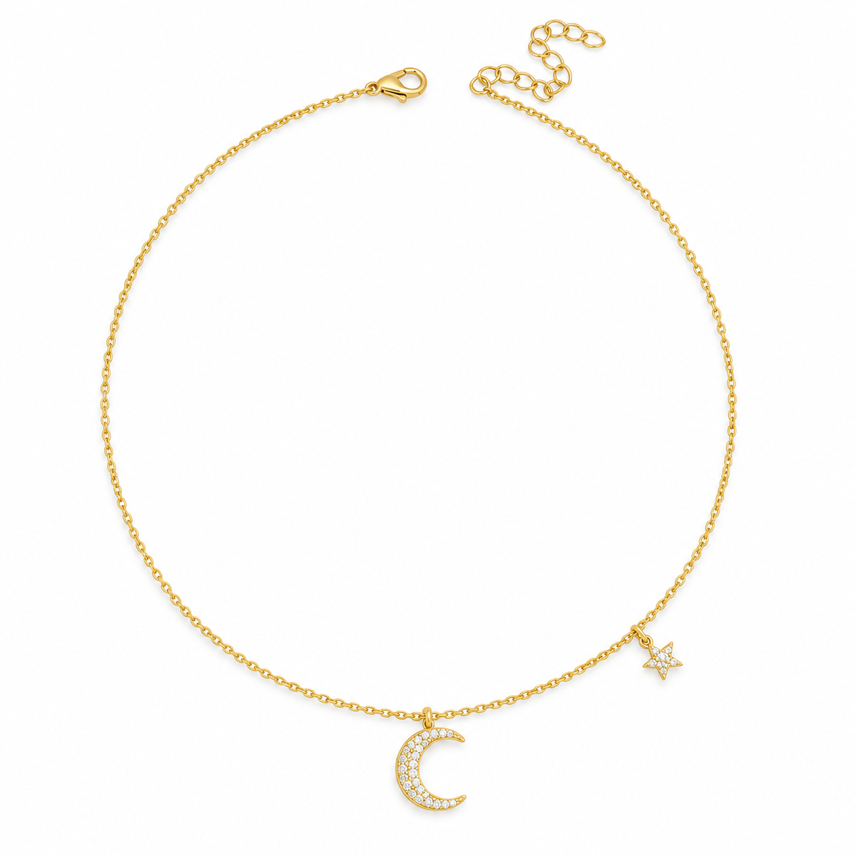 Odelia Moon Necklace - Gold