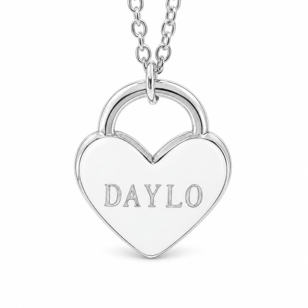 Heart Necklace - Silver/White
