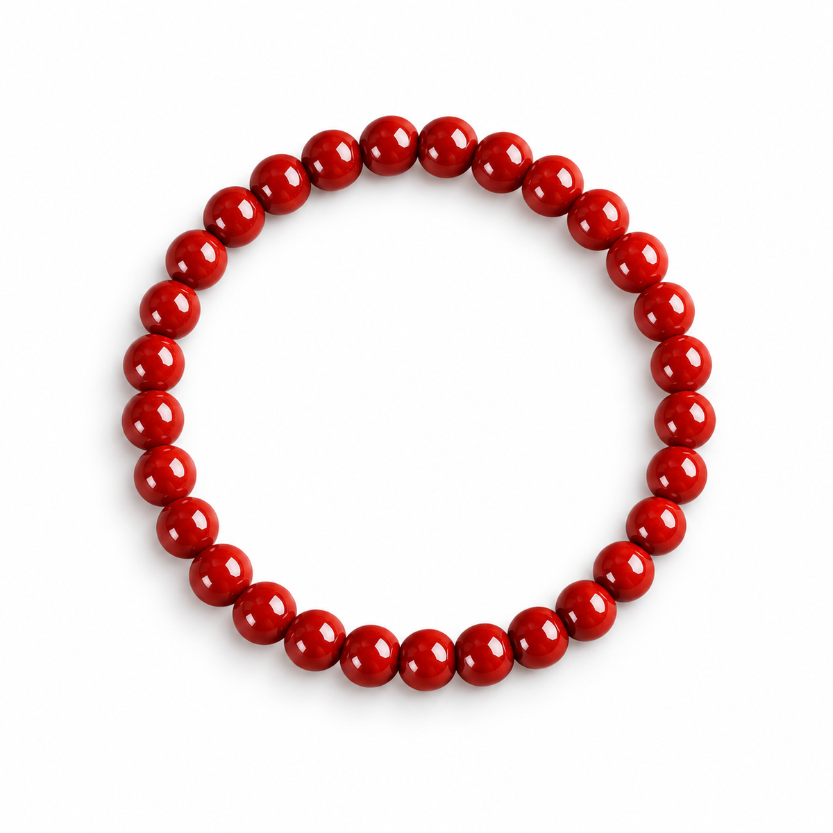 Rubi Beaded Bracelet – Red / 10MM