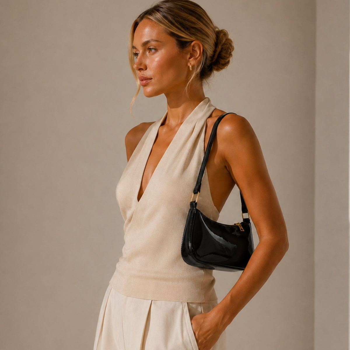 Nomira Tasche - Schwarzes Leder