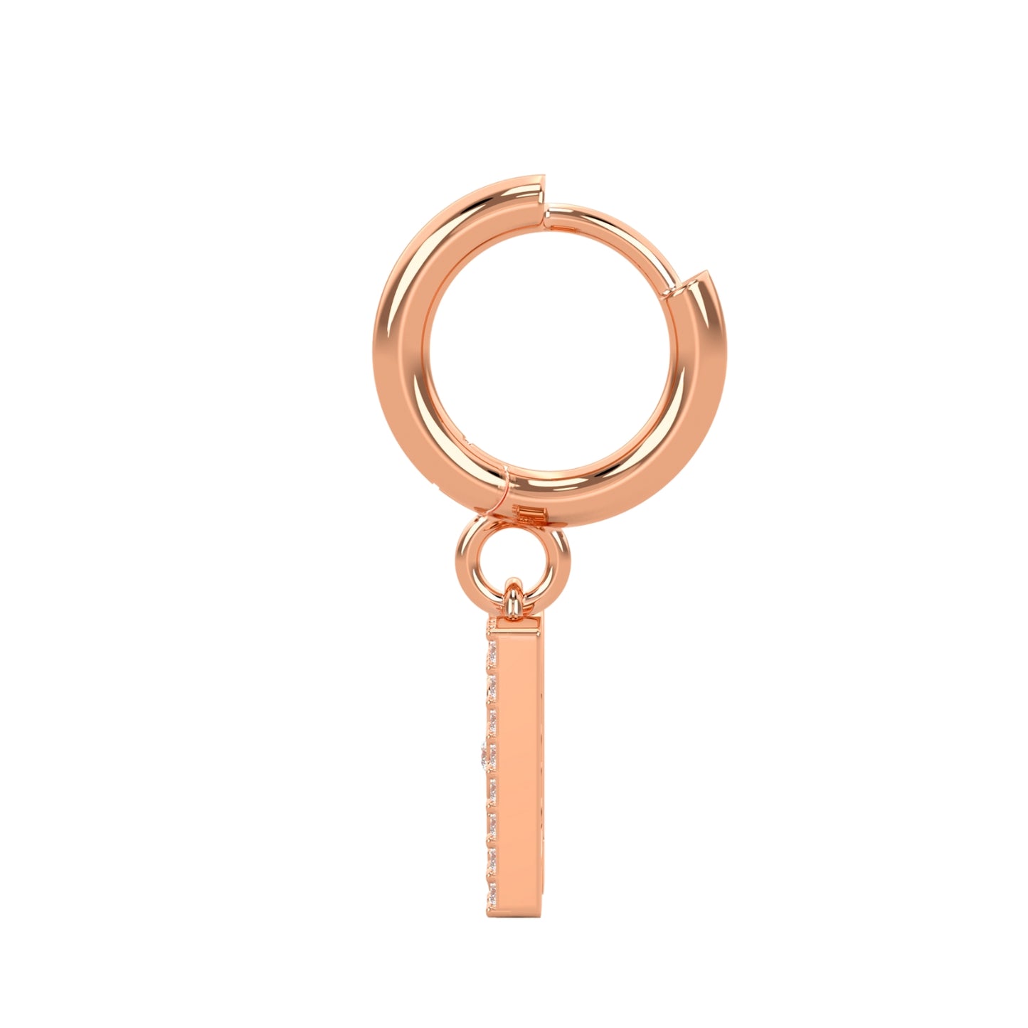 DD Hoops met Diamant - Roségoud
