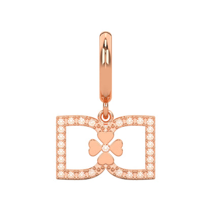 DD Hoops met Diamant - Roségoud