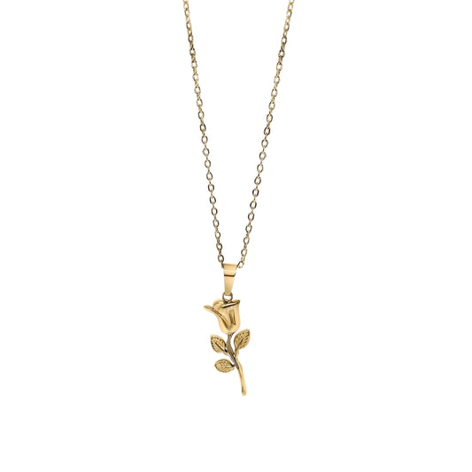Rose Necklace - Gold