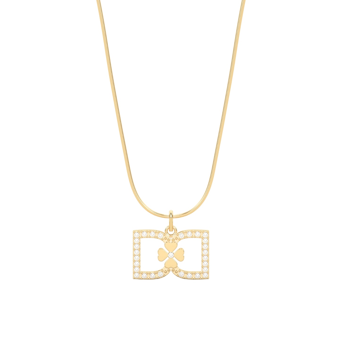 DD Necklace Diamonds - Gold