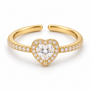 Arielle Hjerte Ring - Guld