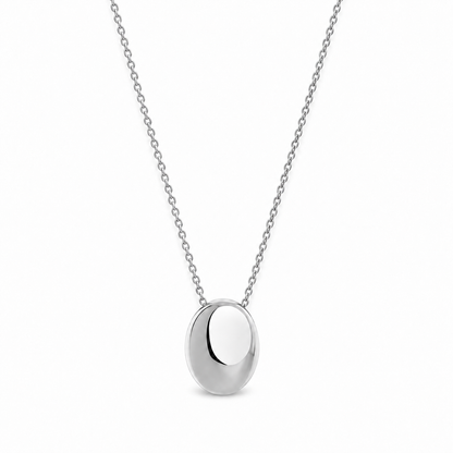Viona Oval Necklace – Silver