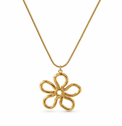 Avela Flower Necklace – Gold