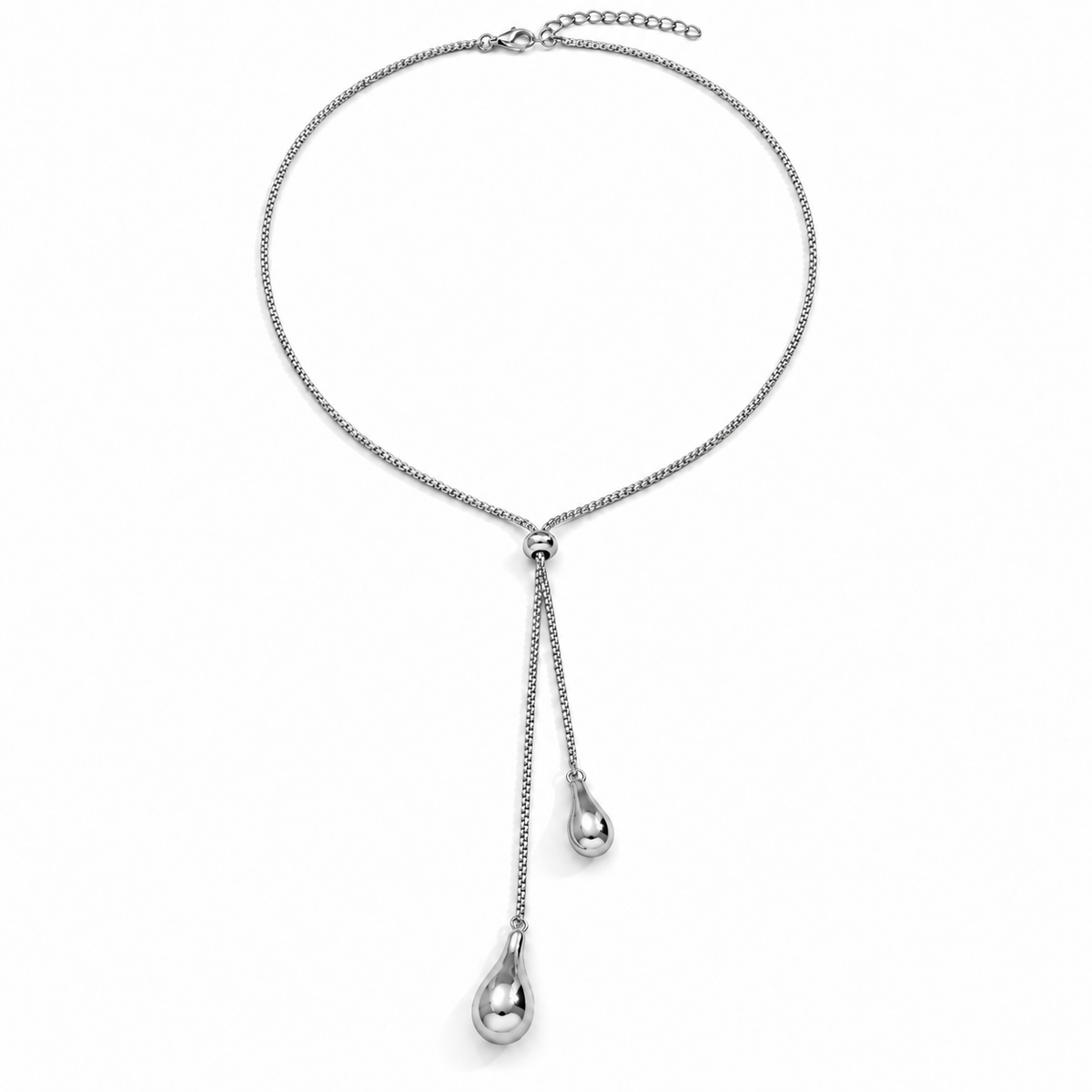 Livia Drop Necklace – Silver