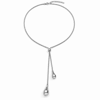 Livia Drop Necklace – Silver