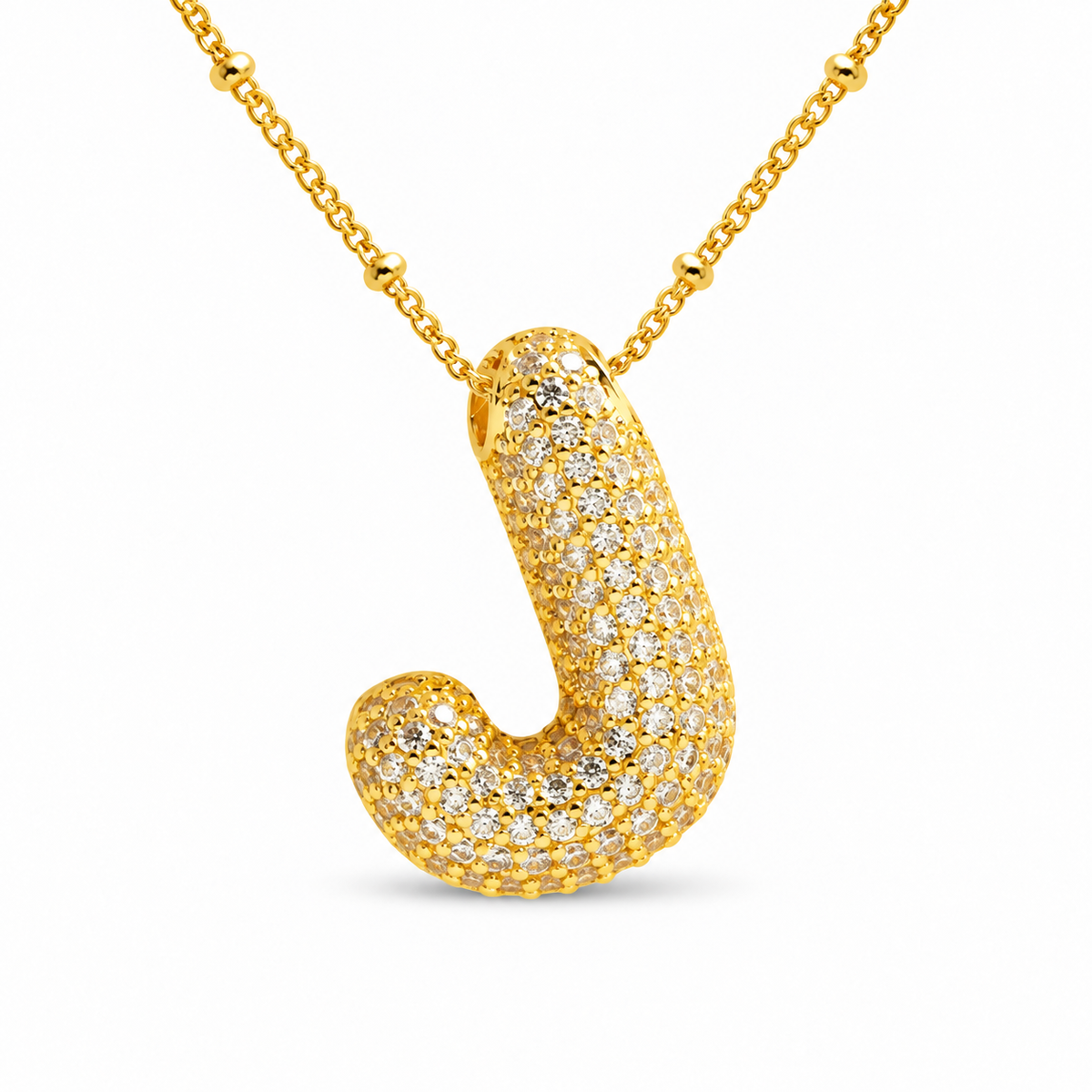 Chunky Bogstavs Halskæde - Guld
