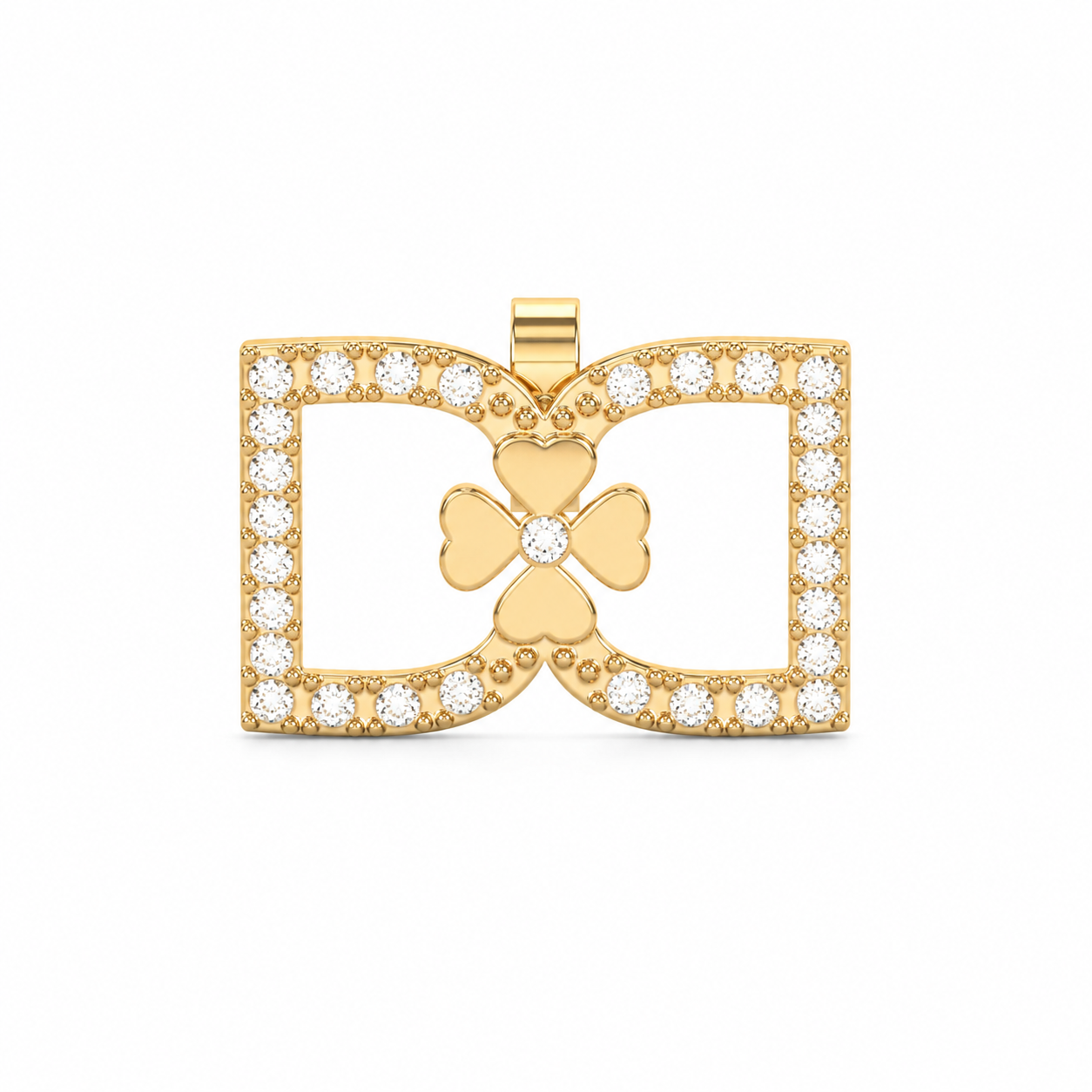 DD Earrings Diamonds - Gold