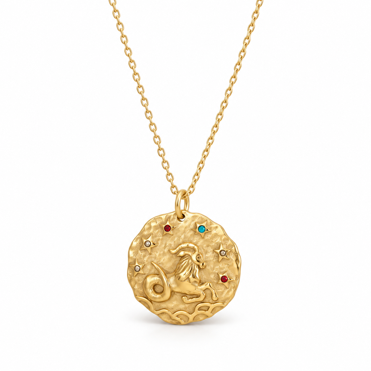 Celestia Zodiac Necklace - Gold / Capricorn