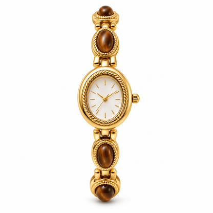 Amalfi Watch - Gold / Brown / White