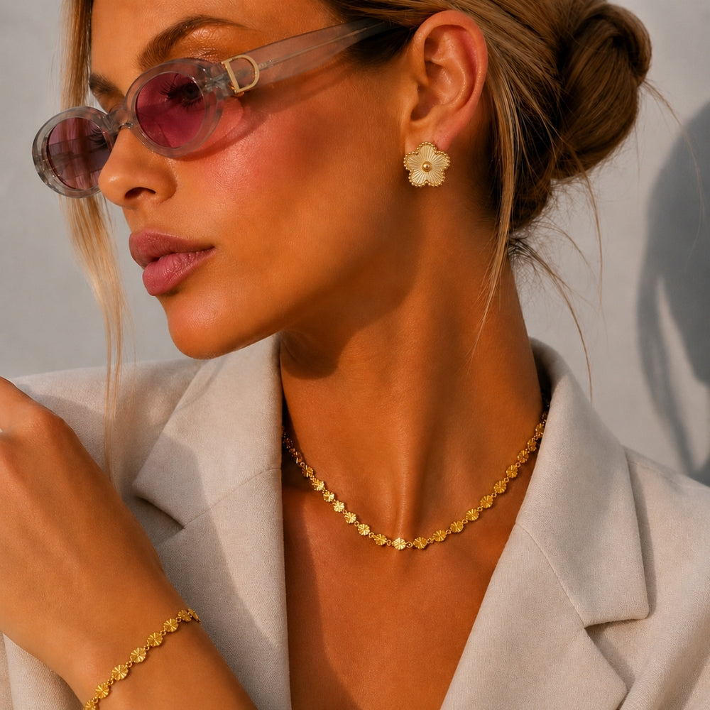 Evelia Bloom Ohrstecker - Gold