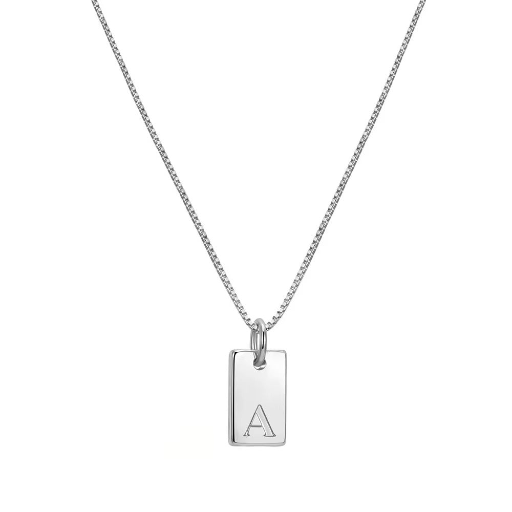 Flache Halskette - Silber