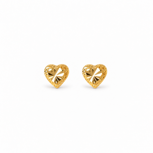 Emilia Heart Earrings - Gold