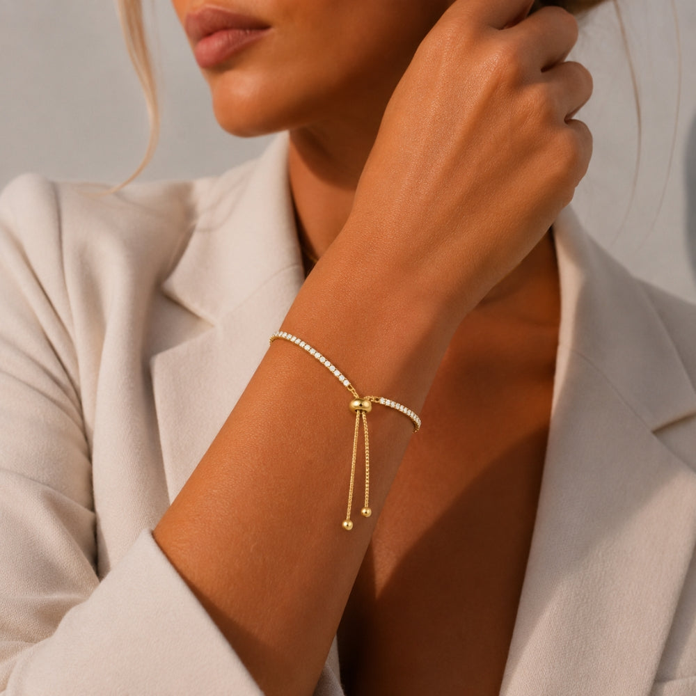 Diamond Tennis Bracelet - Gold
