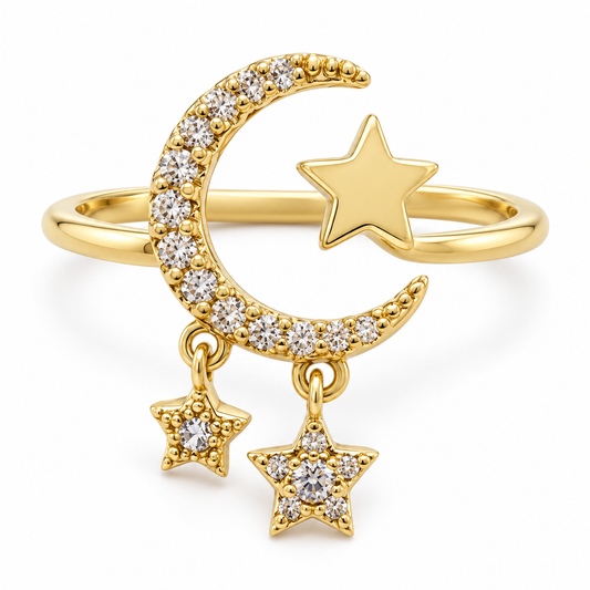 Romilly Moon Ring - Gold