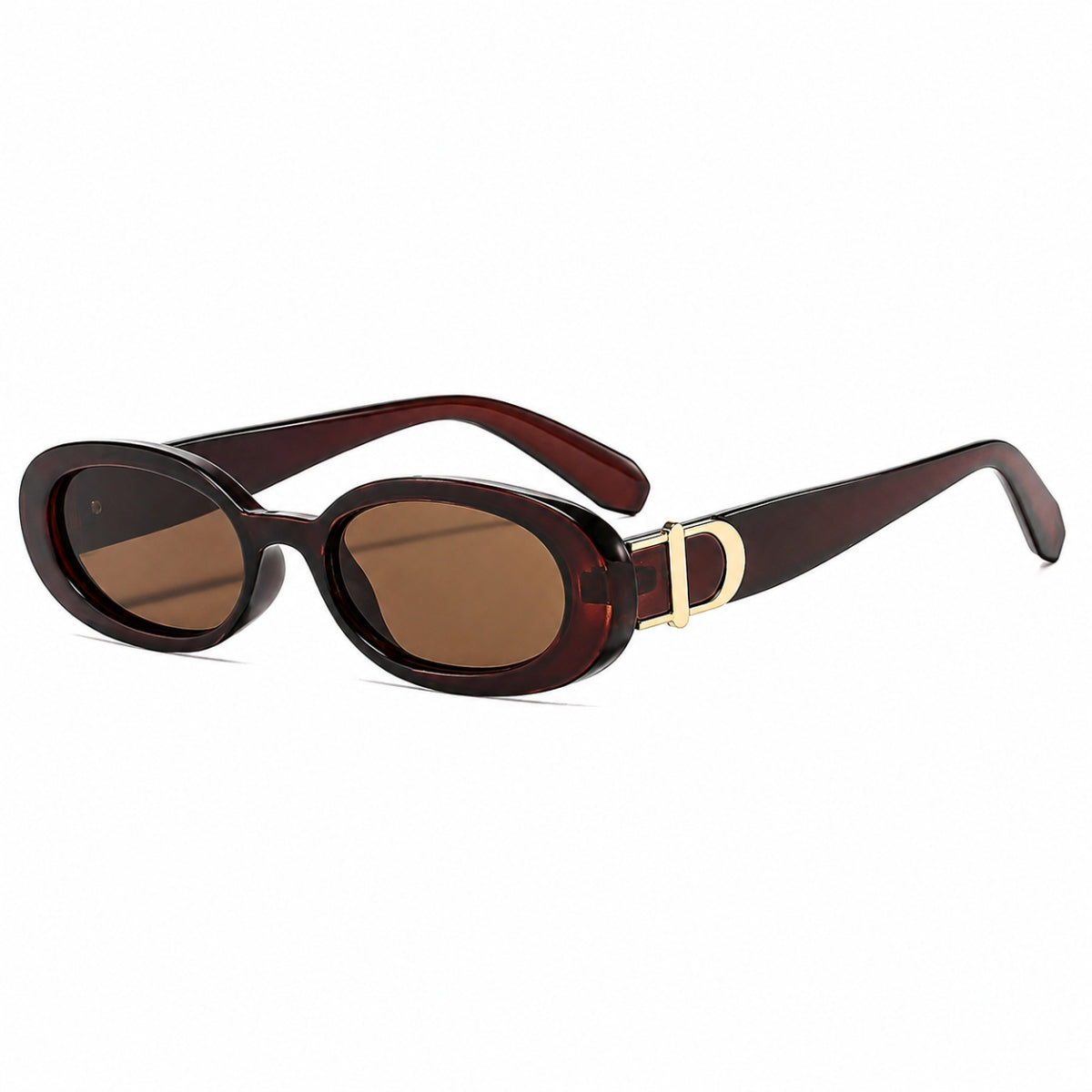 DD Sonnenbrille Oval - Dunkel Braun