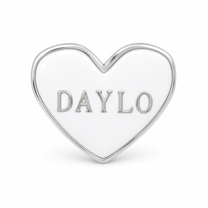 Heart Earrings - Silver/White