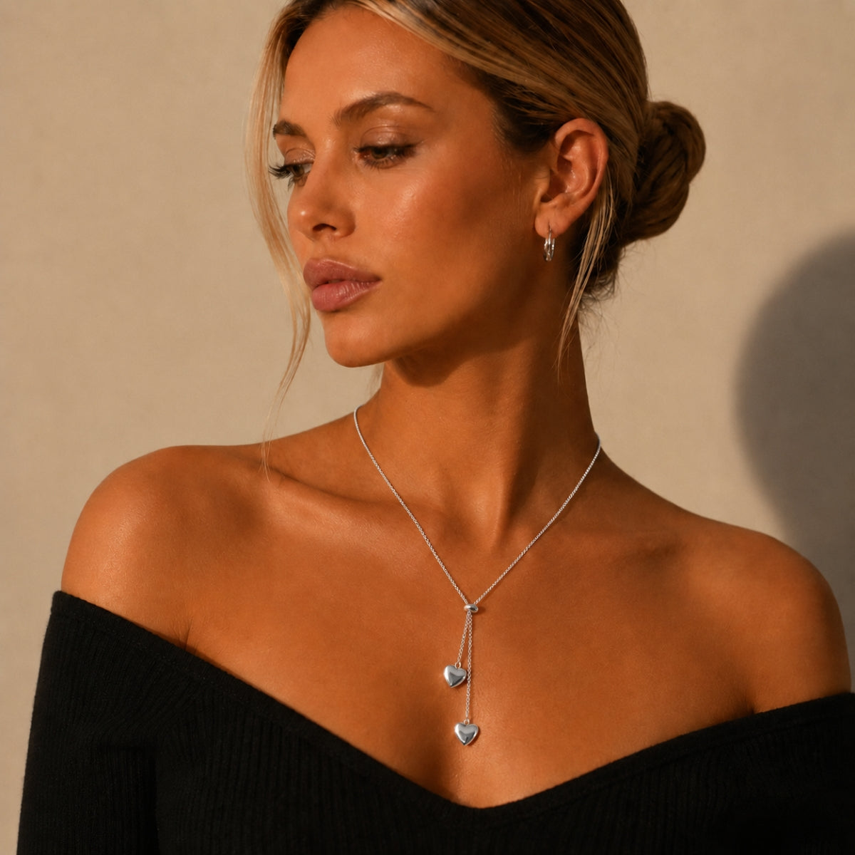 Avia Heart Necklace - Silver