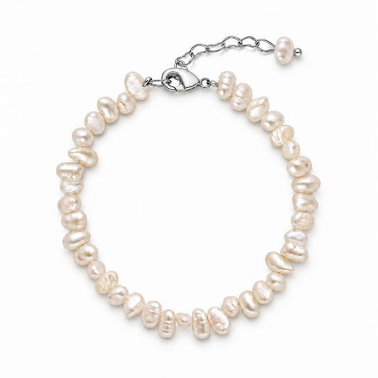 Annika Pearl Bracelet - Silver
