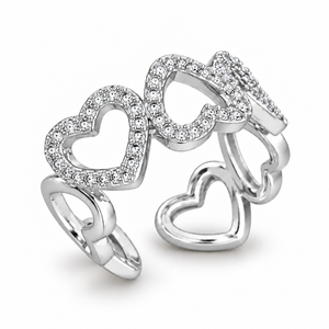 Inaya Heart Ring - Silver