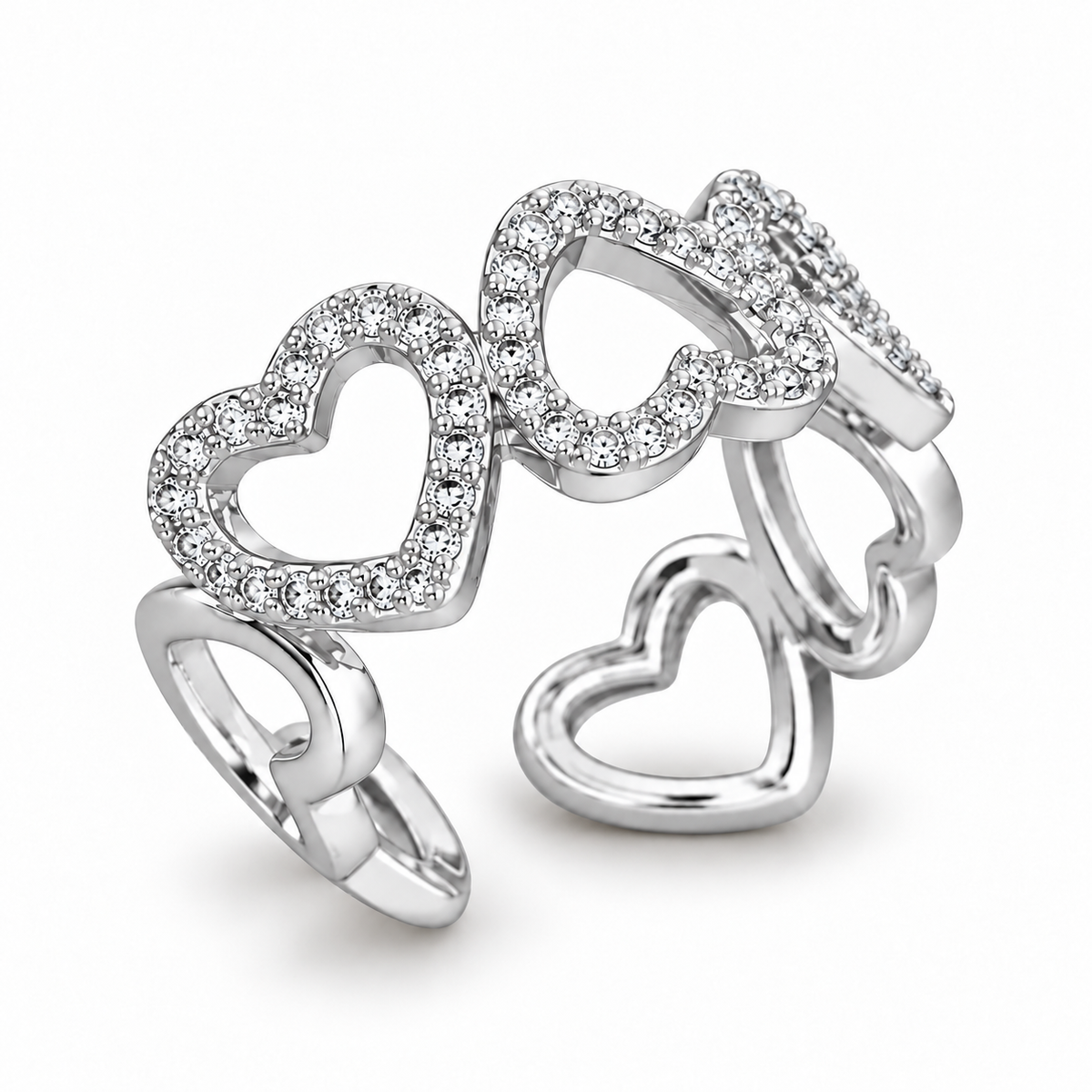 Inaya Heart Ring - Silver