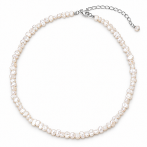 Annika Pearl Necklace - Silver