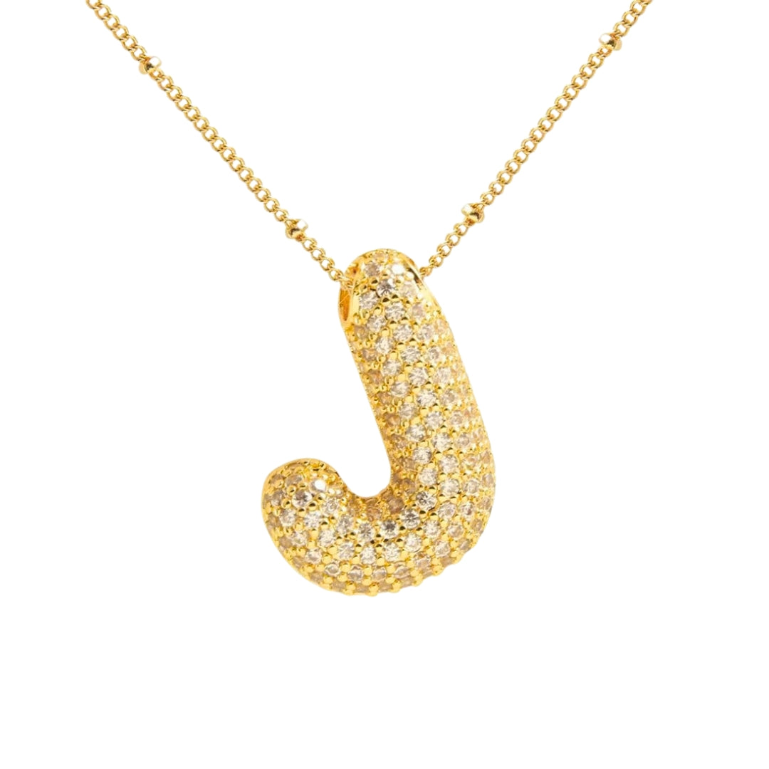 Chunky Bokstavshalsband - Guld