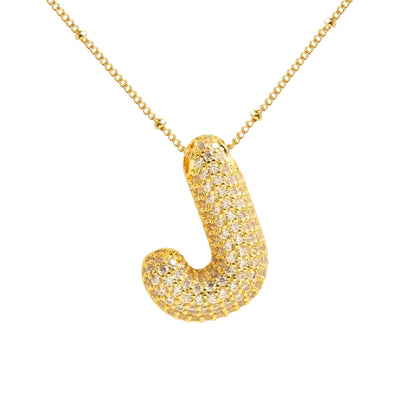 Chunky Bokstavshalsband - Guld