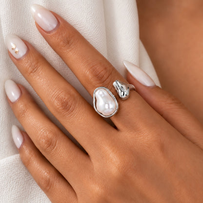 Nelia Perle Ring - Sølv