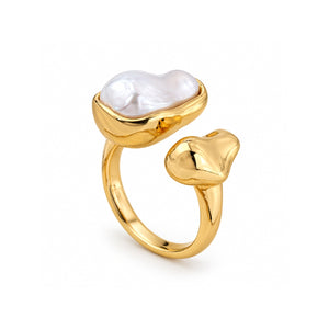 Nelia Perle Ring - Guld