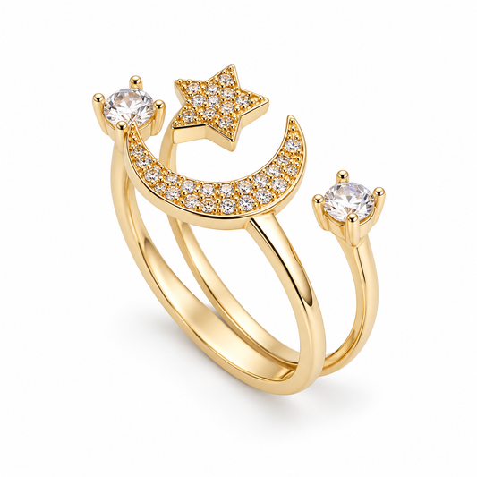 Amelie Moon Ring - Gold