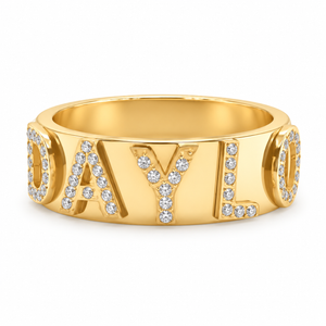 Signatur Diamant Ring - Guld