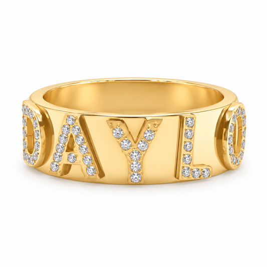Signatur Diamant Ring - Guld